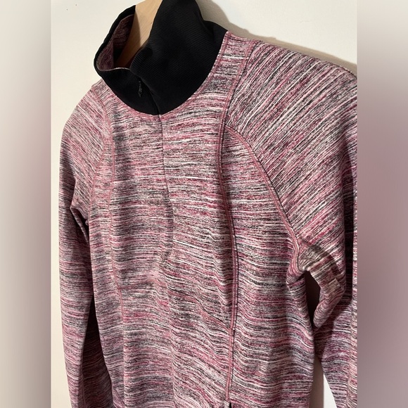 LULULEMON Runderful Zip Long Sleeve Shirt Jacket Space Dye Camo Berry Sz 8 M - Picture 4 of 11